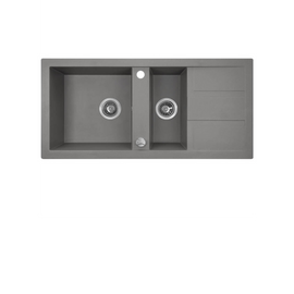 Buy grey Laveo Barbados Granite Sink 1.5 Bowl