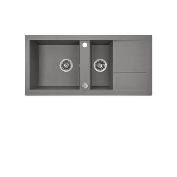 Buy grey Laveo Barbados Granite Sink 1.5 Bowl