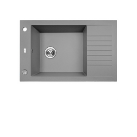 Buy grey Laveo Pioneer Granite Sink 1 Bowl with Half Drainer