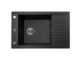 Buy black Laveo Pioneer Granite Sink 1 Bowl with Half Drainer