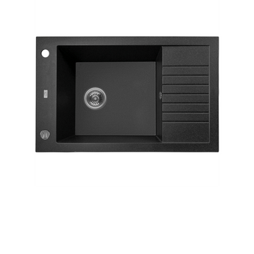 Buy black Laveo Pioneer Granite Sink 1 Bowl with Half Drainer