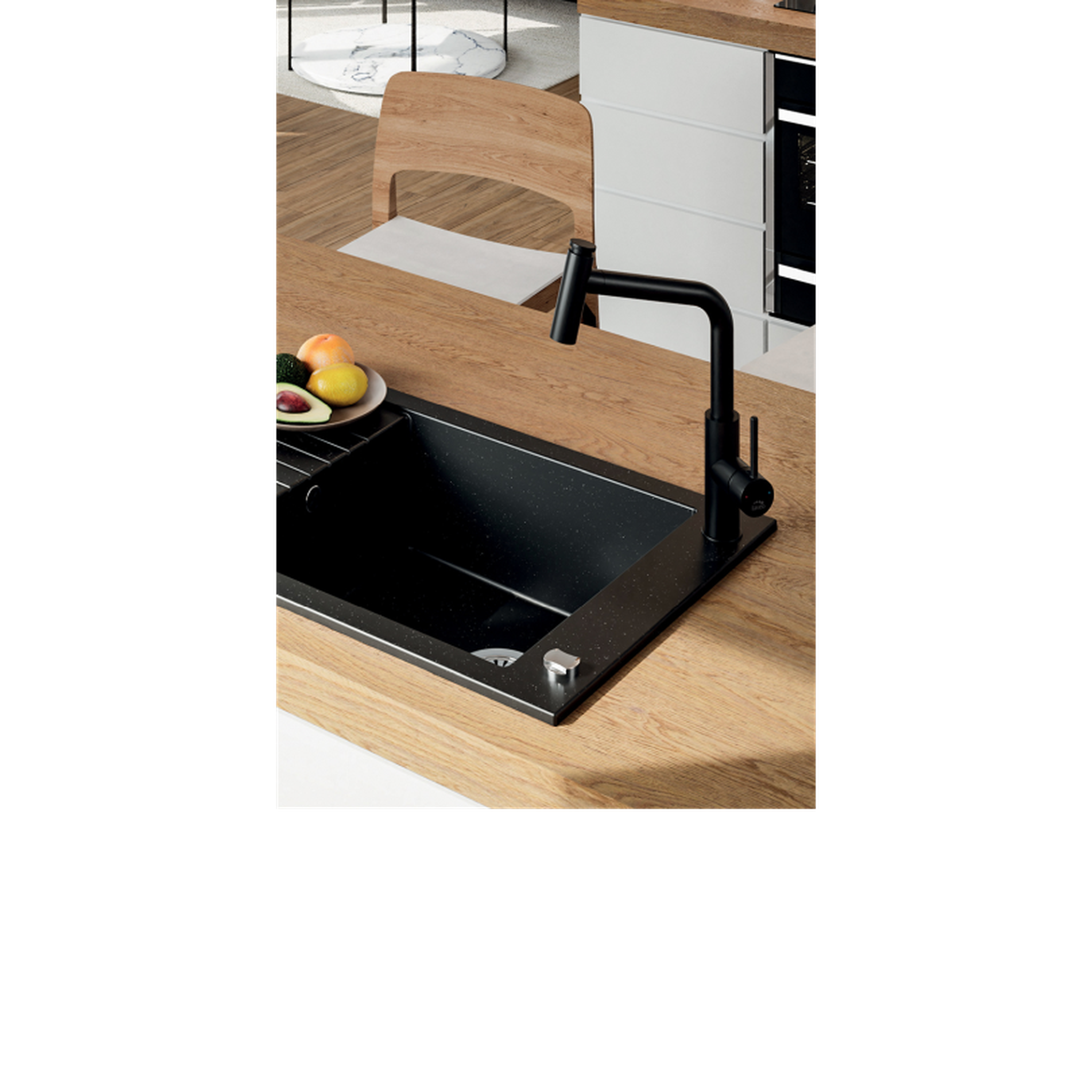 Laveo Pioneer Granite Sink 1 Bowl with Half Drainer