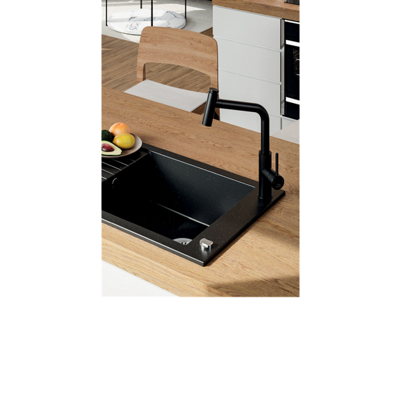 Laveo Pioneer Granite Sink 1 Bowl with Half Drainer