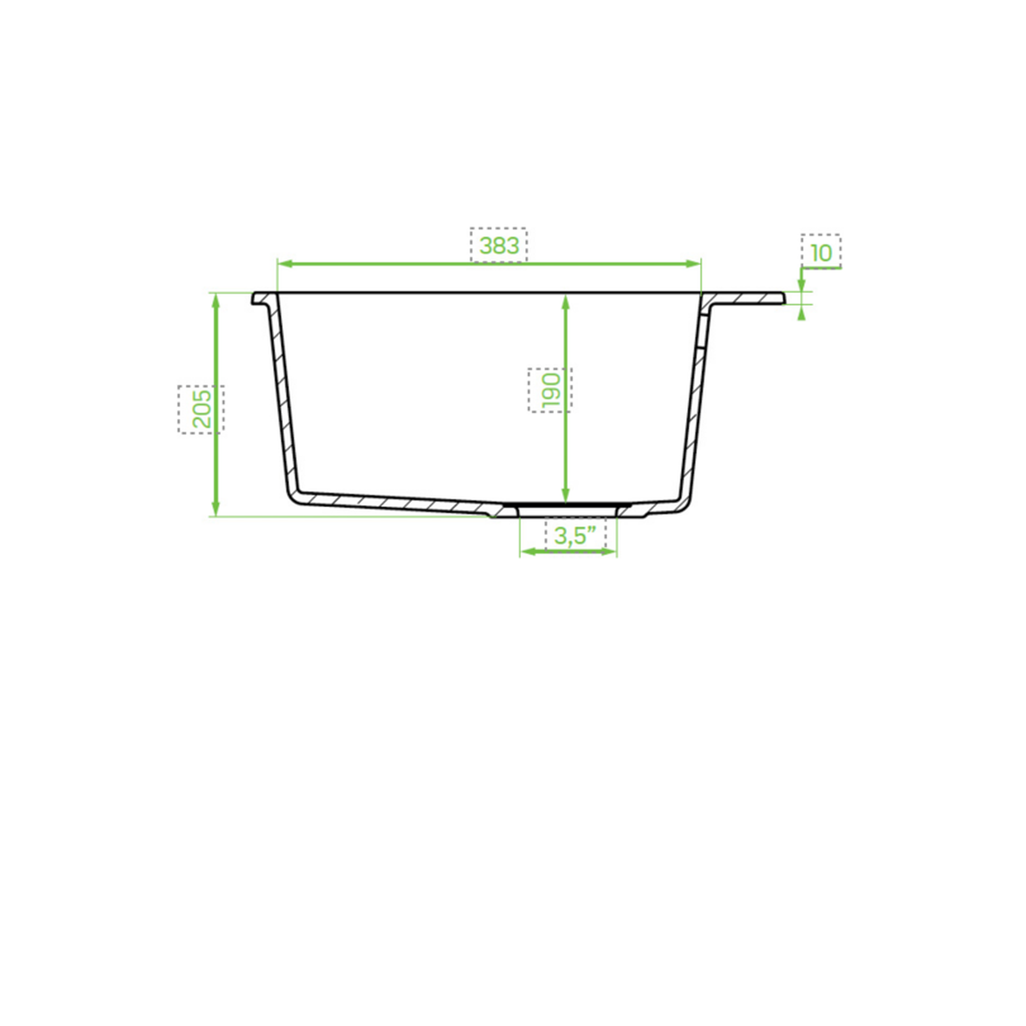 Laveo Chichi Granite Sink 1 Bowl
