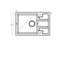 Laveo Barbados Granite Sink 1 Bowl Half Drainer-4