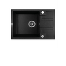 Laveo Barbados Granite Sink 1 Bowl Half Drainer-1