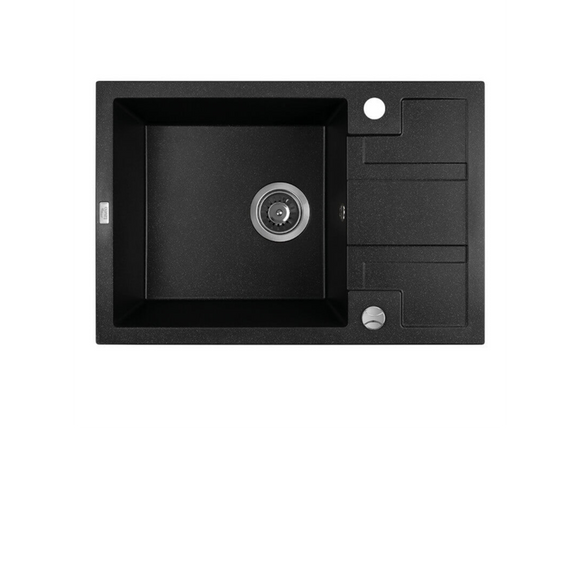 Laveo Barbados Granite Sink 1 Bowl Half Drainer