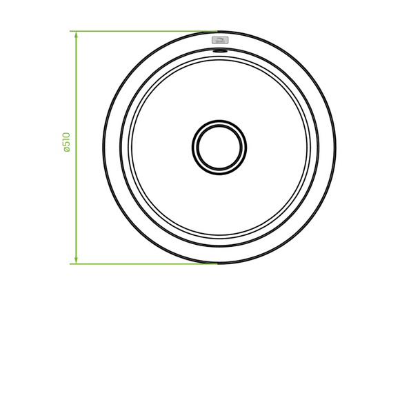 Laveo Dafne Granite Sink 1 Bowl Round