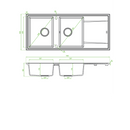 Laveo Megalo Granite Sink 2 Bowl with Drainer-6
