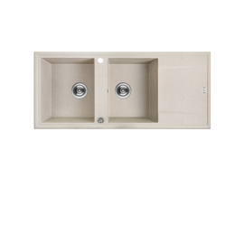 Laveo Megalo Granite Sink 2 Bowl with Drainer - 0