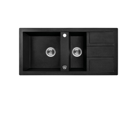 Buy monochrome-black Laveo Barbados Granite Sink 1.5 Bowl