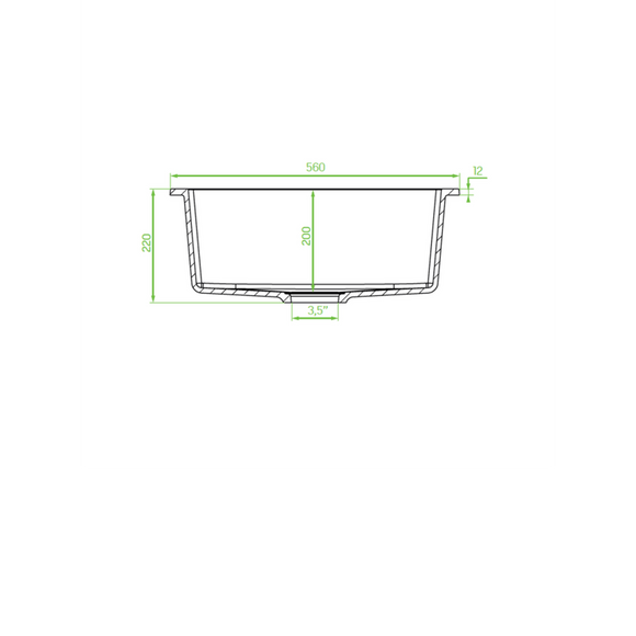 Laveo Ibiza Granite Sink 1 Bowl Undermount