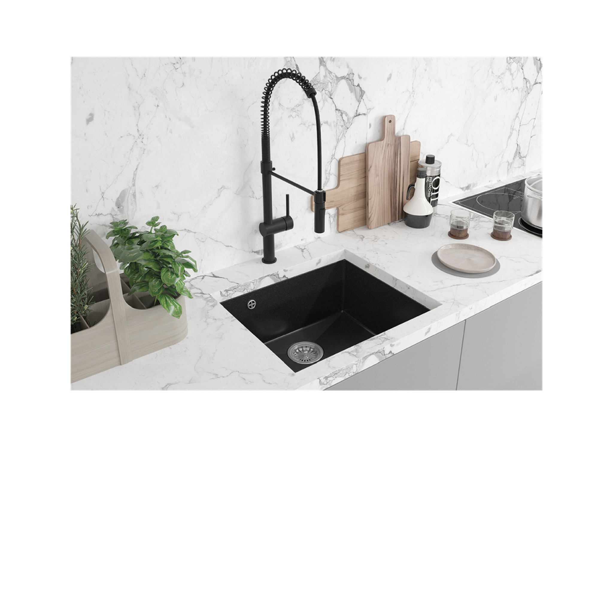 Laveo Ibiza Granite Sink 1 Bowl Undermount