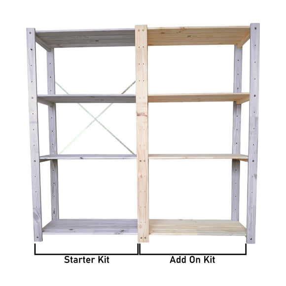 CTS Solid Wood Storage Shelving Add On Kit Width 940mm / Depth 440mm / Height 1744mm - image 02