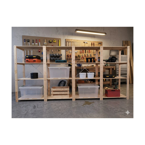 CTS Solid Wood Storage Shelving Add On Kit Width 940mm / Depth 440mm / Height 1744mm - image 04