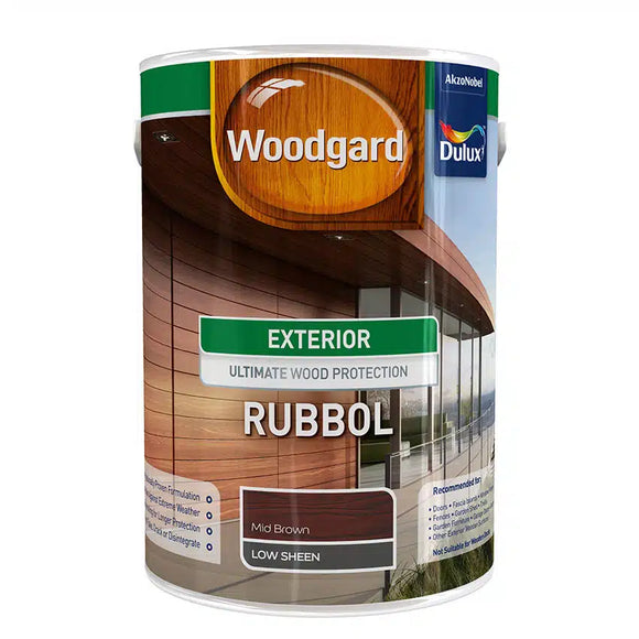 Dulux Woodgard Rubbol 5Lt Mid Brown