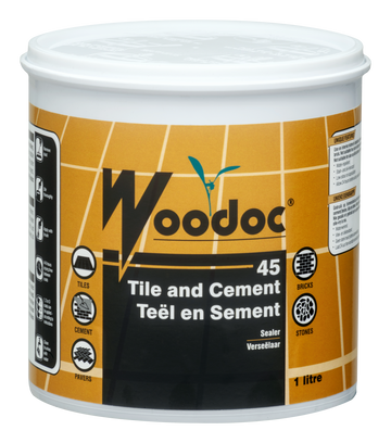 Image of Woodoc 45 Tile And Cement Matt Sealer 1L Clear in Woodcare Products