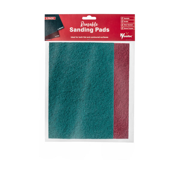 Woodoc Reusable Sanding Pads Fine/Med 2Pack - image 01