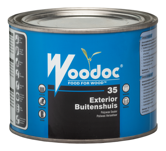 Image of Woodoc 35 Exterior Low Gloss Wax Sealer 1L Dark Brown in Woodcare Products