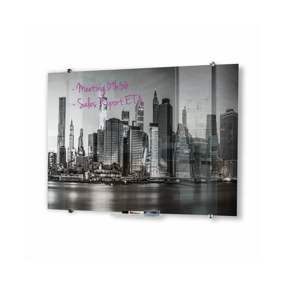 Image of Glass Whiteboard Magnetic Printed 2400*1200Mm