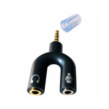 Image of Adaptor - 3.5Mm Stereo Jack To 1 X Headphone And  1 X Mic