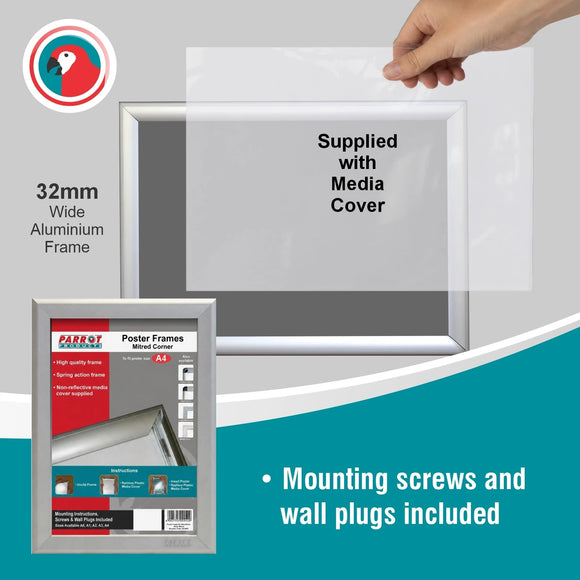 Parrot Poster Frame A4 360x275mm Single Mitred - image 04