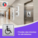Parrot Sign Symbolic 150x150mm Black Printed Disabled Toilet Sign On Brushed Aluminum Acp - image 01