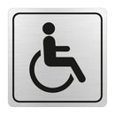Parrot Sign Symbolic 150x150mm Black Printed Disabled Toilet Sign On Brushed Aluminum Acp - image 03