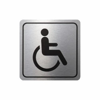 Parrot Sign Symbolic 150x150mm Black Printed Disabled Toilet Sign On Brushed Aluminum Acp - image 04