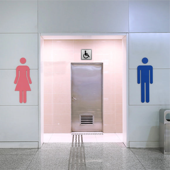 Parrot Sign Symbolic 150x150mm Black Printed Disabled Toilet Sign On Brushed Aluminum Acp - image 07