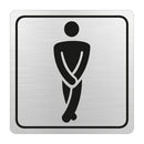 Parrot Sign Symbolic 150x150mm Black Printed Gents Toilet Sign On Brushed Aluminum Acp - image 03