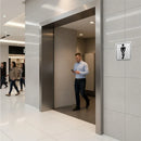 Parrot Sign Symbolic 150x150mm Black Printed Gents Toilet Sign On Brushed Aluminum Acp - image 04