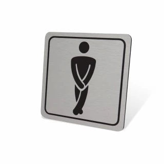 Parrot Sign Symbolic 150x150mm Black Printed Gents Toilet Sign On Brushed Aluminum Acp - image 06