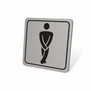 Parrot Sign Symbolic 150x150mm Black Printed Gents Toilet Sign On Brushed Aluminum Acp - image 06