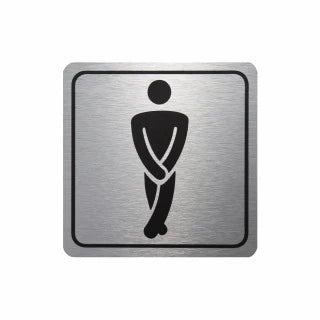 Parrot Sign Symbolic 150x150mm Black Printed Gents Toilet Sign On Brushed Aluminum Acp - image 07
