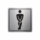 Parrot Sign Symbolic 150x150mm Black Printed Gents Toilet Sign On Brushed Aluminum Acp - image 07
