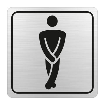 Parrot Sign Symbolic 150x150mm Black Printed Gents Toilet Sign On Brushed Aluminum Acp - image 01