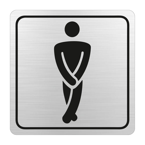 Parrot Sign Symbolic 150x150mm Black Printed Gents Toilet Sign On Brushed Aluminum Acp - image 01