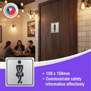 Parrot Sign Symbolic 150x150mm Black Printed Ladies Toilet Sign On Brushed Aluminum Acp - image 01