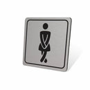 Parrot Sign Symbolic 150x150mm Black Printed Ladies Toilet Sign On Brushed Aluminum Acp - image 02