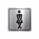 Parrot Sign Symbolic 150x150mm Black Printed Ladies Toilet Sign On Brushed Aluminum Acp - image 06
