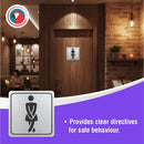 Parrot Sign Symbolic 150x150mm Black Printed Ladies Toilet Sign On Brushed Aluminum Acp - image 07