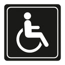 Parrot Sign Symbolic 150x150mm Black Printed Disabled Toilet Sign On White Acp - image 02