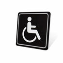 Parrot Sign Symbolic 150x150mm Black Printed Disabled Toilet Sign On White Acp - image 04