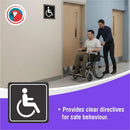 Parrot Sign Symbolic 150x150mm Black Printed Disabled Toilet Sign On White Acp - image 06