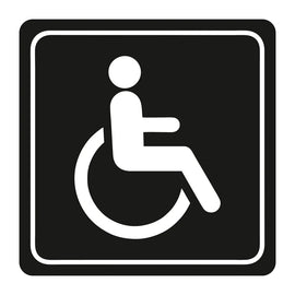 Parrot Sign Symbolic 150x150mm Black Printed Disabled Toilet Sign On White Acp - image 01