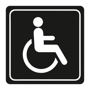 Parrot Sign Symbolic 150x150mm Black Printed Disabled Toilet Sign On White Acp - image 01