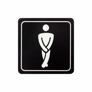 Parrot Sign Symbolic 150x150mm Black Printed Gents Toilet Sign On White Acp - image 04