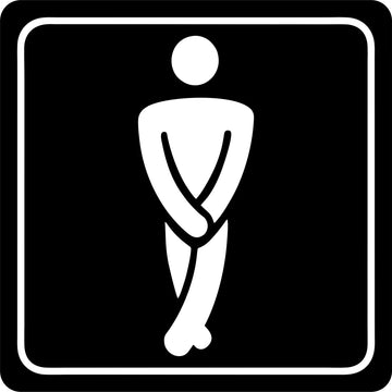 Parrot Sign Symbolic 150x150mm Black Printed Gents Toilet Sign On White Acp - image 01