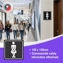 Parrot Sign Symbolic 150x150mm Black Printed Ladies Toilet Sign On White Acp - image 03